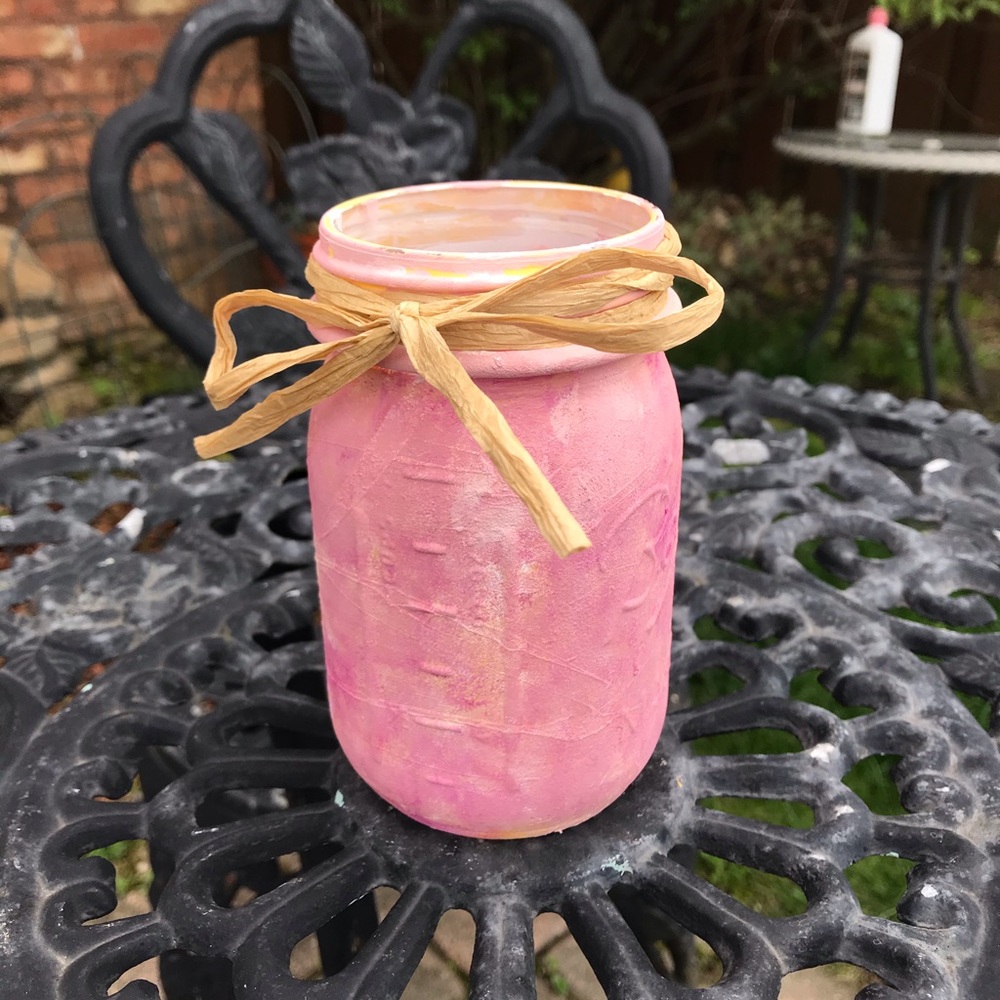 Sunburst Painted Mason Jars